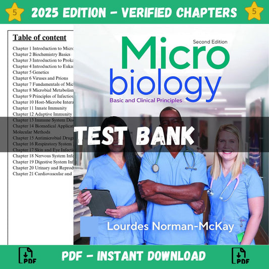 Test bank – Microbiology Basic and Clinical Principles 2nd Edition (Norman-McKay, 2023)-Guide Bank Pro